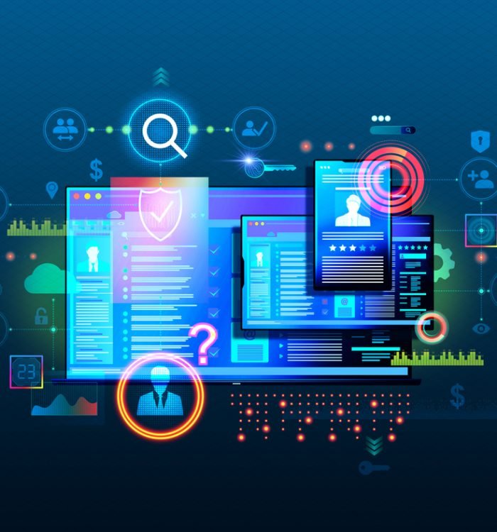 Know Your Customer Verification Technology Software - KYC and KYB - Verifying the Identity of Clients and Assessing Their Potential Risk for Business Activities - Conceptual Illustration